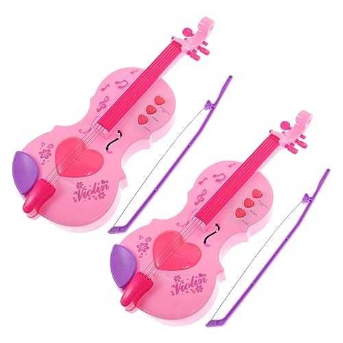 FRCOLOR 2 Stück Teiliges Violinenspielzeug aus Hochwertigem Kunststoff Pädagogisches Musikinstrument Kreativität und Rhythmusgefühl Geeignet für Mädchen Sicher und Zufällige Farbe von FRCOLOR