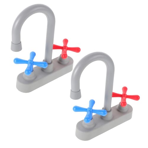 FRCOLOR 2 Stück Teiliges Wasserhahn Ergonomisch Sicher Realistische Funktionssimulation für Fantasievolles Rollenspiel Spielküche Geeignet für Aller Altersgruppen von FRCOLOR