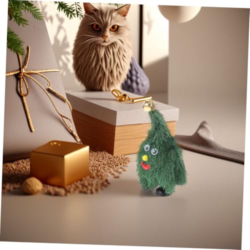 FRCOLOR 2 Stück Teiliges Weihnachtsdeko mit Musik Beweglicher Weihnachtsbaum und Tanzendem Weihnachtsmützen Plüschspielzeug für Weihnachtsfeier und Festliche Dekoration von FRCOLOR