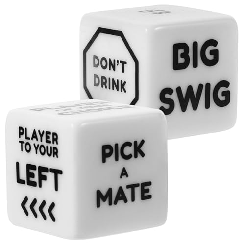 FRCOLOR 2stücke Trinkwürfel Unterhaltungsrequisiten Für Partys Witzige Spielideen Für Erwachsene Für Junggesellenabschiede Und Bar-Events von FRCOLOR