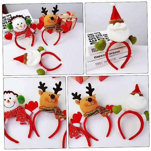 FRCOLOR 2 Stück Weihnachtliche Haarreife mit Weihnachtsmann Schneemann und Rentier Komfortabel Verstellbar Festlicher Haarschmuck für Erwachsene für Weihnachtsfeiern und Maskenbälle von FRCOLOR