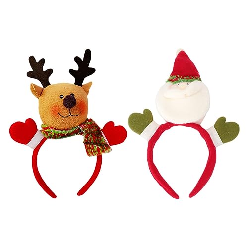 FRCOLOR 2 Stück Weihnachtlicher Haarschmuck mit Rentier Schneemann Santa Claus Puppen Haarreifen für Weihnachtsfeier Karneval Damen und Mädchen Bequem und Leicht zu Tragen FRCOLOR 2 Stück Weihnachtlicher Haarschmuck mit Rentier Schneemann Santa Claus Puppen Haarreifen für Weihnachtsfeier Karneval Damen und Mädchen Bequem und Leicht zu Tragen von FRCOLOR