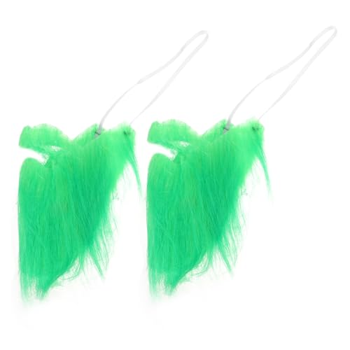 FRCOLOR 2 Stück st. Patricks Day Mann gefälscht Stockbart dekorativer künstlicher Schnurrbart St Patrick's Day Kostümzubehör st. Patricks Day Schnurrbart Falsch Bart Kunstfell Green von FRCOLOR
