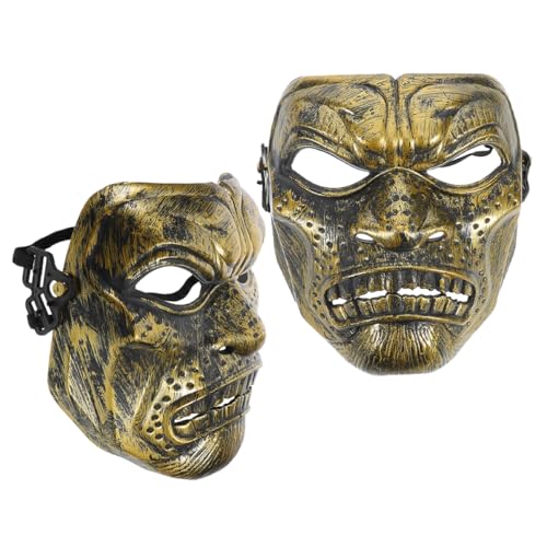 FRCOLOR 2 Stücke Maske Römisches Maskerade Kostüm Goldener Kunststoff von FRCOLOR