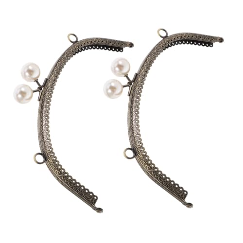 FRCOLOR 2 Stücke Teiliges Purse Frame aus Robustem Eisen mit Elegantem Blumenmuster Ergonomisch Gebogenes Design für Handtaschenersatz Stabile Verschlussklammern für DIY Geldbörsen und von FRCOLOR