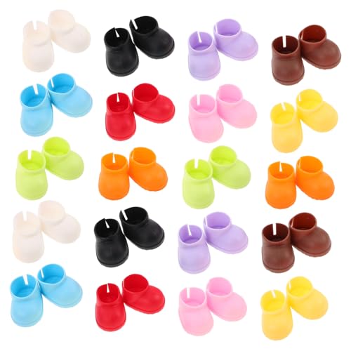 FRCOLOR 20 Mini Schuhen Miniatur Stiefel Spielzeugfiguren Stiefel Kostümzubehör für Puppen für Kreatives und Vielseitige Stylings von FRCOLOR