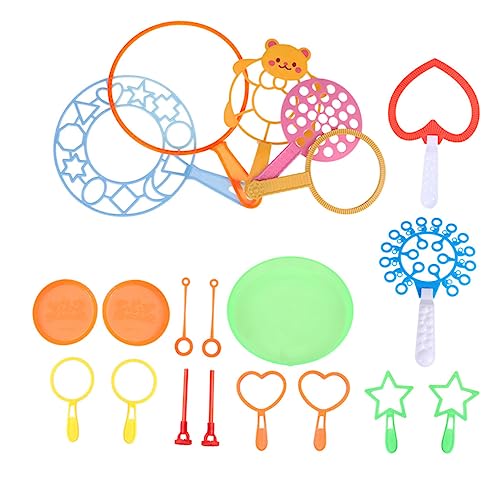 FRCOLOR 20 Stück Bubble Maker Set für Teiliges Set mit Großen und Kleinen Seifenblasenwerkzeugen Outdoor für Sommeraktivitäten Farben Zufällig Sicher und Spaßig für Zufällige Farbe von FRCOLOR