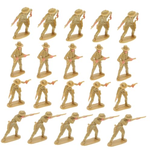 FRCOLOR 20 Stück Cowboy Miniaturfiguren Western Cowboy Modelle für Sandtisch Dekoration und Schulprojekte Langlebige und Realistische Spielzeuge aus Hochwertigem von FRCOLOR