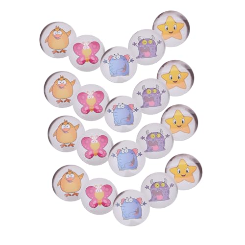 FRCOLOR 20 Stück Farbwechselnde Cartoon Klebe-Potty Sticker Hitzesensible Urin-zielmarkierungen für Jungen Mädchen Abziehbare Toilettentrainingsaufkleber für Vorschule und Kindergarten von FRCOLOR