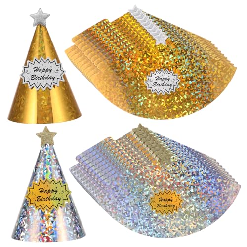 FRCOLOR 20 Stück Geburtstagsparty Hüte aus Papier Leuchtende Gold und Silberfarben Leichter Sicherer Partyhut mit Sternmotiven Angenehmer Sitz für Jungen und Mädchen Festliche FRCOLOR 20 Stück Geburtstagsparty Hüte aus Papier Leuchtende Gold und Silberfarben Leichter Sicherer Partyhut mit Sternmotiven Angenehmer Sitz für Jungen und Mädchen Festliche von FRCOLOR