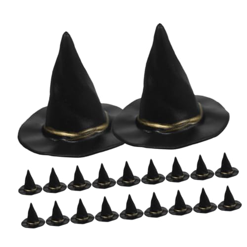 FRCOLOR 20 Stück Hexenhüte für Halloween Dekoration für Bastelprojekte Partyspiele und Dollhouse Zubehör aus Sicherem Gefertigt von FRCOLOR
