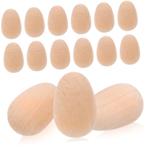 FRCOLOR 20 Stück Holz Ostereier DIY Falsche Eier für Ostern Dekoration für Zuhause Restaurant und Bauernhaus zum Bemalen und Gestalten FRCOLOR 20 Stück Holz Ostereier DIY Falsche Eier für Ostern Dekoration für Zuhause Restaurant und Bauernhaus zum Bemalen und Gestalten von FRCOLOR