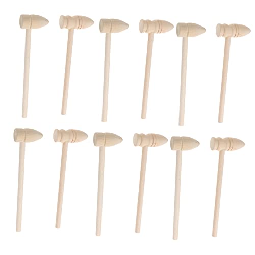 FRCOLOR 20 Stück Holzhammer für Interessantes Lottohammer für Kreative Spiele zum Knacken von Goldenen Eiern und Meeresfrüchten von FRCOLOR