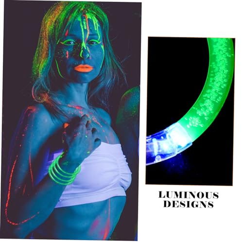 FRCOLOR 20 Stück Leuchtende Armbänder Partydeko Neon Glow in The Dark Leuchtende Accessoires für Kindergeburtstag Festival Gartenpool Veranstaltung von FRCOLOR