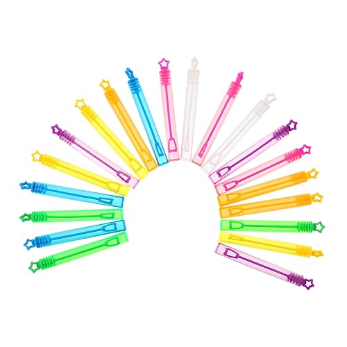 FRCOLOR 20 Stück Mini Seifenblasen Röhrchen Set Bunte Bubble Wand Behälter für Hochzeiten und Partys für Outdoor Aktivitäten Sicheres Material für Unvergessliche Zufällige Zufällige Farbe von FRCOLOR