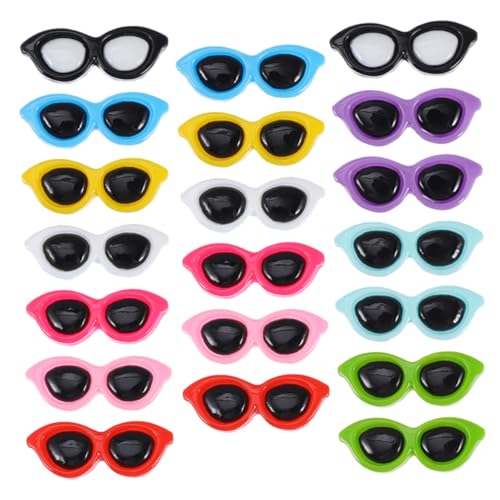 FRCOLOR 20 Stück Mini Sonnenbrillen Diy Bastelzubehör Teiliges aus Bunten Harz Flachback Knöpfen für Haarschmuck Handyhüllen und Kreative Ornamente Rot Blau Schwarz Gelb und Grün FRCOLOR 20 Stück Mini Sonnenbrillen Diy Bastelzubehör Teiliges aus Bunten Harz Flachback Knöpfen für Haarschmuck Handyhüllen und Kreative Ornamente Rot Blau Schwarz Gelb und Grün von FRCOLOR