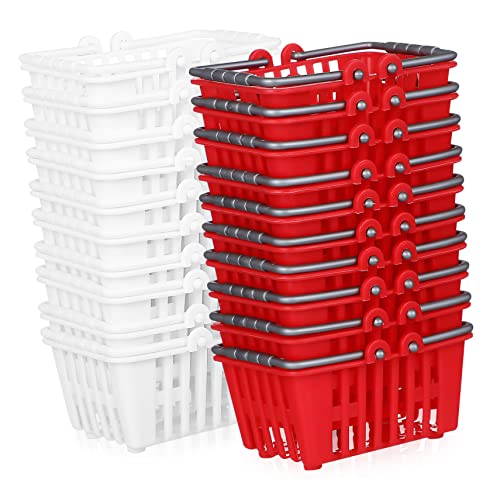 FRCOLOR 20 Stück Miniatur Einkaufswagen Simulierte Aufbewahrungskörbe für Puppenhäuser für Dekorative Spielzeugaccessoires mit Lebendigem Design von FRCOLOR