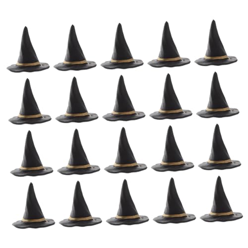FRCOLOR 20 Stück Miniatur Hexenhüte für Halloween Deko Kleine Bastelhüte für Puppenhaus und Diy Projekte Party Dekoration für Unvergessliche Halloween von FRCOLOR
