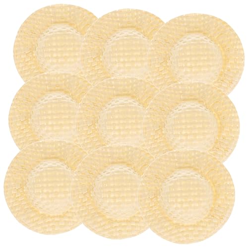 FRCOLOR 20 Stück Miniatur Webpapierhüte Woven Doll Hat für DIY Dekoration Puppenaccessoires Bastelbedarf Beige für Kreative Projekte und Partys von FRCOLOR