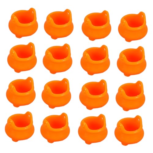 FRCOLOR 20 Stück Miniatur Witch Cauldron Deko Teiliges für Halloween Langlebige Ornamente für DIY Projekte und Partys für Puppenhaus und Landschaftsdekoration von FRCOLOR