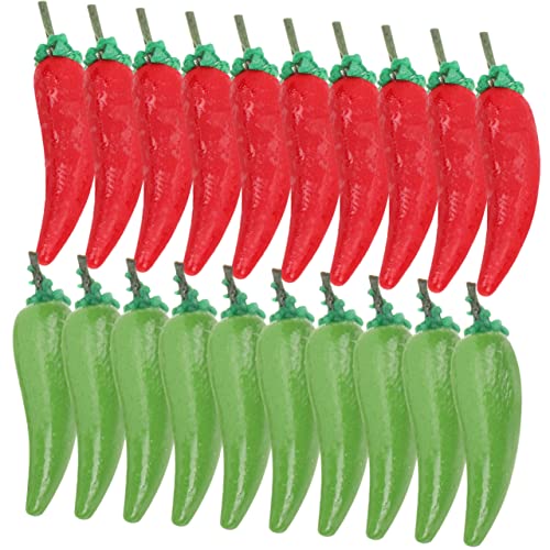 FRCOLOR 20 Stück Puppenhaus Deko Lebensechte Miniatur Paprika als Kinderaccessoire und Miniatur Basteldekoration FRCOLOR 20 Stück Puppenhaus Deko Lebensechte Miniatur Paprika als Kinderaccessoire und Miniatur Basteldekoration von FRCOLOR
