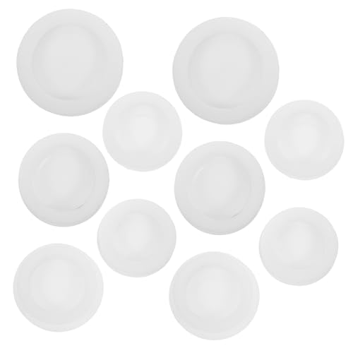 FRCOLOR 20 Stück Runder Spardosenstopfen Teiliges Weiße Verschlusskappen für Sparschweine Einfache Handhabung Elegantes Design Fördert Verantwortung Für Raumdekor Geeignet von FRCOLOR