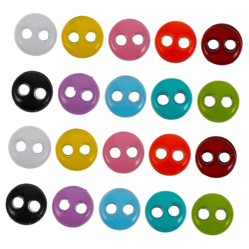 FRCOLOR 20 Stück Teiliges Bunte Mini-knöpfe aus Kunststoff Kleine Zweilochknöpfe für Puppenkleidung Winzige Farbige Knöpfe zur Einfachen Befestigung für Puppen-nähprojekte und Basteln FRCOLOR 20 Stück Teiliges Bunte Mini-knöpfe aus Kunststoff Kleine Zweilochknöpfe für Puppenkleidung Winzige Farbige Knöpfe zur Einfachen Befestigung für Puppen-nähprojekte und Basteln von FRCOLOR