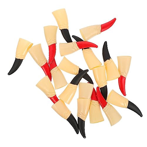 FRCOLOR 20 Stück Teiliges Halloween Fake Finger Rote und Schwarze Falsche Fingernägel Realistische Party Requisiten Gruselige Karneval Accessoires für Kostüm und Hexenfeier FRCOLOR 20 Stück Teiliges Halloween Fake Finger Rote und Schwarze Falsche Fingernägel Realistische Party Requisiten Gruselige Karneval Accessoires für Kostüm und Hexenfeier von FRCOLOR