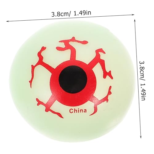 FRCOLOR 20 Stück Teiliges Halloween Kunststoff Blutige Augenbälle Leuchtende Gruselige Requisiten Realistische Fake Eyeballs für Partydekoration und Halloween Kostümspaß von FRCOLOR