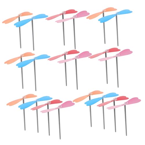 FRCOLOR 20 Stück Teiliges Hand-rubbing Fliegendes Kreative Bambus-Drachenflieger für Outdoor Flugspielzeug für Garten Geburtstagstüten und Vorschulaktivitäten Motorik und Teamwork von FRCOLOR