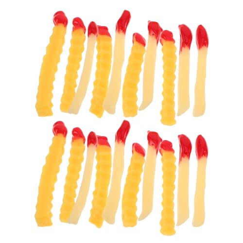 FRCOLOR 20 Stück Teiliges Künstliche Französische Pommes Frites Realistische Miniatur Lebensmitteldekoration für Restaurant Tisch und Fensterauslage Fotorequisite FRCOLOR 20 Stück Teiliges Künstliche Französische Pommes Frites Realistische Miniatur Lebensmitteldekoration für Restaurant Tisch und Fensterauslage Fotorequisite von FRCOLOR