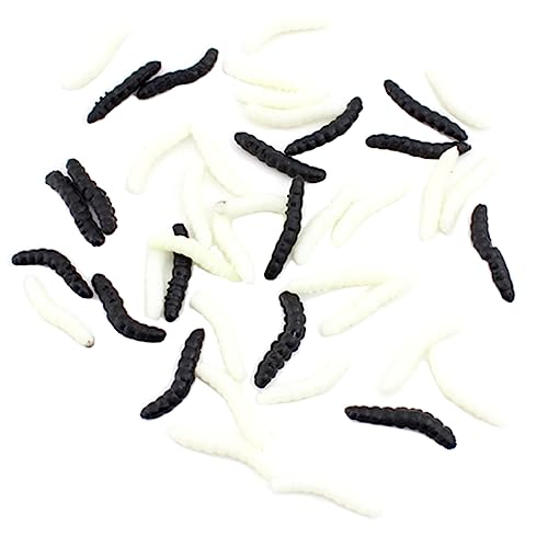 FRCOLOR 20 Stück Teiliges Künstliche Maden in Zufälligen Farben Realistische Halloween Scherzartikel für Fasching Kostümparty Aprilscherz Langlebig und Detailgetreu Zufällige Farbe von FRCOLOR