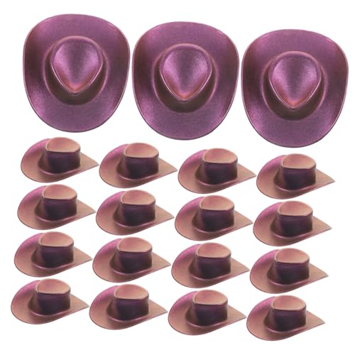 FRCOLOR 20 Stück Teiliges Mini Cowgirl Hut Bunte DIY Puppenhaus Accessoires Kleine Partyhüte für Puppen Vielseitige Dekoration für Spielzimmer und Feiern von FRCOLOR