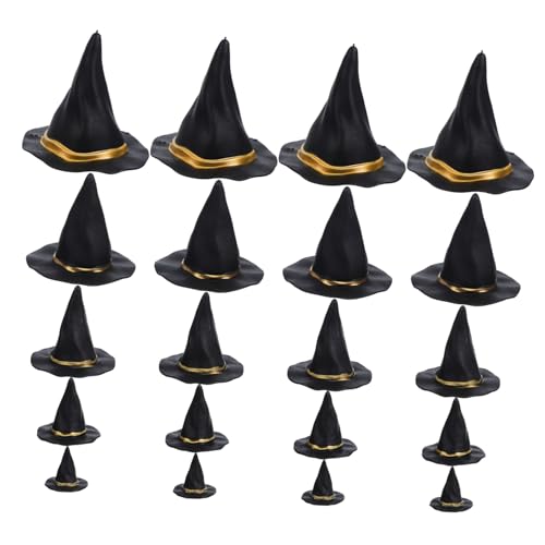 FRCOLOR 20 Stück Teiliges Mini Hexenhut Deko in Schwarz Halloween Landschaft Puppenhaus Verzierung Handliche Mini Hüte für Basteln und Partydekoration FRCOLOR 20 Stück Teiliges Mini Hexenhut Deko in Schwarz Halloween Landschaft Puppenhaus Verzierung Handliche Mini Hüte für Basteln und Partydekoration von FRCOLOR