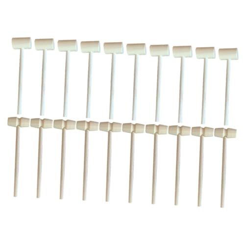 FRCOLOR 20 Stück Teiliges Mini Holzhammer für Glatte Oberfläche Natürlicher Holzmaterial Vielseitig als Kuchen und Bastelhammer Leicht und Sicher für Drinnen und Draußen Geeignet FRCOLOR 20 Stück Teiliges Mini Holzhammer für Glatte Oberfläche Natürlicher Holzmaterial Vielseitig als Kuchen und Bastelhammer Leicht und Sicher für Drinnen und Draußen Geeignet von FRCOLOR