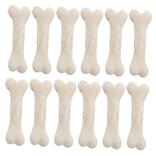 FRCOLOR 20 Stück Teiliges Mini Knochen Modell Realistische Hunde Knochen aus Kunstharz Detailreiche Miniatur Skelette für Halloween Dekoration Mikro Landschaften Bastelbedarf und Party von FRCOLOR