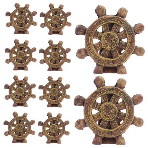 FRCOLOR 20 Stück Teiliges Mini Mediterraner Stil Sandtisch Dekoration Resin Rudder Figuren für Puppenhaus Micro Landschaft und Desktop Zubehör von FRCOLOR