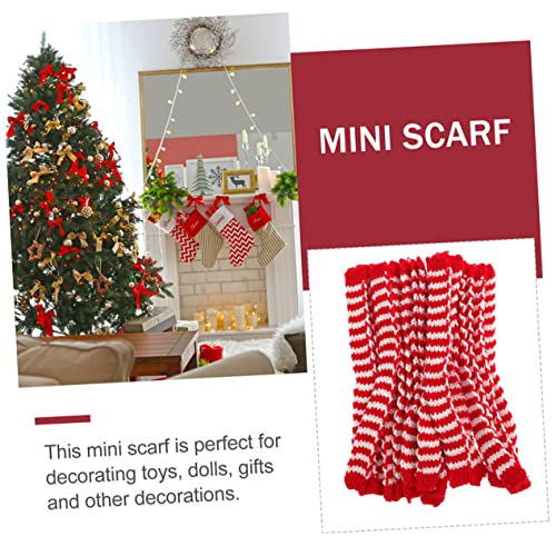 FRCOLOR 20 Stück Teiliges Mini Puppen Schal Zarte Wollschals mit Roten Weißen und Grünen Streifen Dekorative Puppenaccessoires für Party Dekoration und Bastelbedarf Strapazierfähig und von FRCOLOR