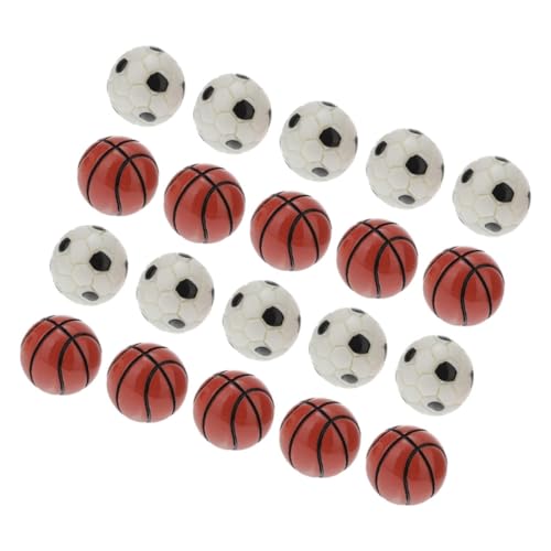 FRCOLOR 20 Stück Teiliges Mini Soccer und Basketball für Puppenhaus Realistische Mini Sportbälle aus Resin Leichtes Dekorationszubehör für Miniatur Häuser und Mikro Landschaften FRCOLOR 20 Stück Teiliges Mini Soccer und Basketball für Puppenhaus Realistische Mini Sportbälle aus Resin Leichtes Dekorationszubehör für Miniatur Häuser und Mikro Landschaften von FRCOLOR