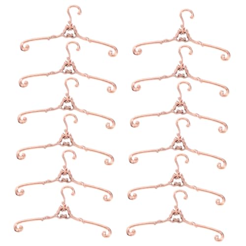 FRCOLOR 20 Stück Teiliges Mini Vintage Metall Kleiderbügel für Puppenkleidung Stilvolle Puppenhaus Zubehör für Kleine Doll Clothes Display und Praktische Aufbewahrung von FRCOLOR