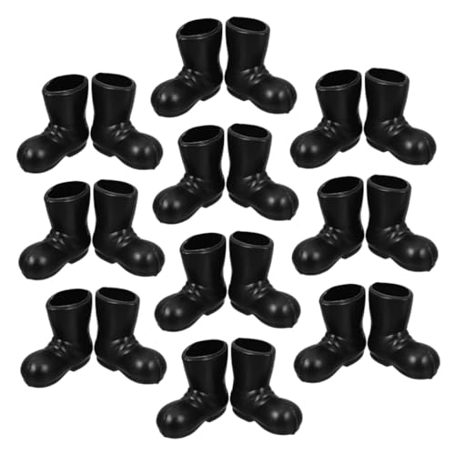FRCOLOR 20 Stück Teiliges Mini Weihnachtsstiefel Niedliche Kurze Santa Boots für Puppenhausdekoration Vielseitige Bastelprojekte Festliche Miniatur Weihnachtsmannschuhe für Holiday DIY von FRCOLOR