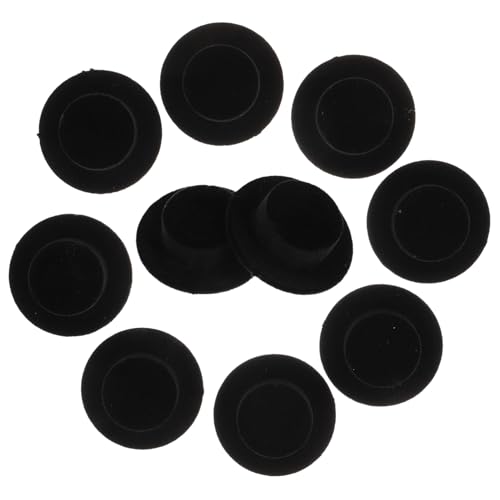 FRCOLOR 20 Stück Teiliges Mini Zylinderhut aus Filz Schwarze Miniatur Puppenhüte DIY Bastelzubehör für Weihnachts und Halloween Dekoration Handgefertigte Kawaii Puppen und Haustiermützen von FRCOLOR