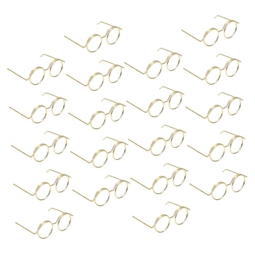 FRCOLOR 20 Stück Teiliges Mini puppenbrillen aus Metall ohne Gläser Runde Linsenlose Doll Dress Up Brillen Leichte Puppenhaus Accessoires für Sammler und Vielseitige Puppenbekleidung FRCOLOR 20 Stück Teiliges Mini puppenbrillen aus Metall ohne Gläser Runde Linsenlose Doll Dress Up Brillen Leichte Puppenhaus Accessoires für Sammler und Vielseitige Puppenbekleidung von FRCOLOR
