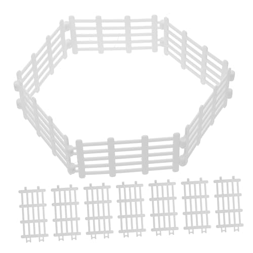 FRCOLOR 20 Stück Teiliges Miniatur Farmzaun aus Kunststoff Realistische Mikrolandschaft Dekoration für Sandtische DIY Modellbau Zubehör Weißer Kleiner Zaun für Puppenhaus und Garten Deko FRCOLOR 20 Stück Teiliges Miniatur Farmzaun aus Kunststoff Realistische Mikrolandschaft Dekoration für Sandtische DIY Modellbau Zubehör Weißer Kleiner Zaun für Puppenhaus und Garten Deko von FRCOLOR