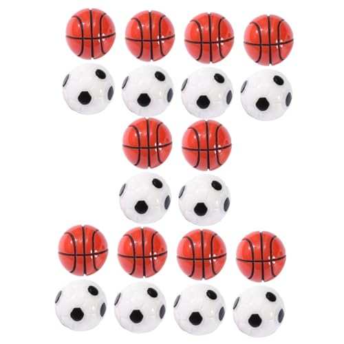 FRCOLOR 20 Stück Teiliges Miniatur Fußball Basketball Set aus Resin Detailreiche Sport Dekoration für Miniatur spielfelder und Kleine Spielhäuser als Party deko und Sammlerobjekt von FRCOLOR