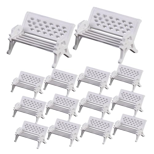 FRCOLOR 20 Stück Teiliges Miniatur Gartenbank Dekorative Puppenhaus Möbel Realistische Gartenbank Modelle Mittelgroß für Miniaturhäuser und DIY Dekoration FRCOLOR 20 Stück Teiliges Miniatur Gartenbank Dekorative Puppenhaus Möbel Realistische Gartenbank Modelle Mittelgroß für Miniaturhäuser und DIY Dekoration von FRCOLOR