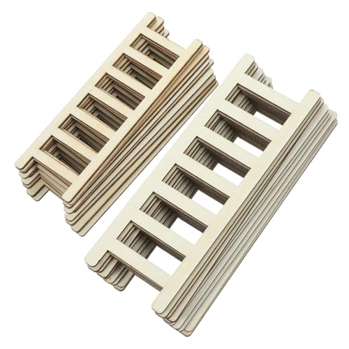 FRCOLOR 20 Stück Teiliges Miniatur Holzleiter Handgefertigt Naturbelassen Realistische Miniaturmöbel für Puppenhäuser Sandgärten und Landschaftsdekoration FRCOLOR 20 Stück Teiliges Miniatur Holzleiter Handgefertigt Naturbelassen Realistische Miniaturmöbel für Puppenhäuser Sandgärten und Landschaftsdekoration von FRCOLOR