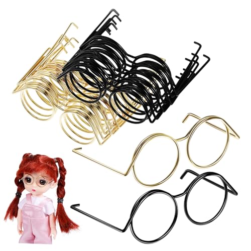 FRCOLOR 20 Stück Teiliges Miniatur Puppenbrillen aus Kupfer Metallrahmen Kleine Runde Drahtbrille für Puppenkostüme Vielseitige Accessoires zum Basteln und Dekorieren FRCOLOR 20 Stück Teiliges Miniatur Puppenbrillen aus Kupfer Metallrahmen Kleine Runde Drahtbrille für Puppenkostüme Vielseitige Accessoires zum Basteln und Dekorieren von FRCOLOR