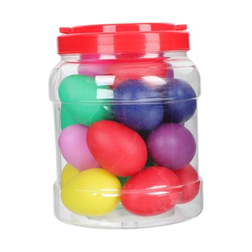 FRCOLOR 20 Stück Teiliges Musik Eier Shaker Percussion Instrument Kindersicheres Buntes Rhythmus zur Frühkindlichen von Motorik und Konzentration Lernspielzeug Zufällige Zufällige Farbe von FRCOLOR