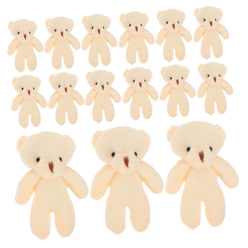 FRCOLOR 20 Stück Teiliges Plüschanhänger Niedliche Kleine Bärenfiguren für DIY Schlüsselanhänger Taschenanhänger Heimdekoration von FRCOLOR